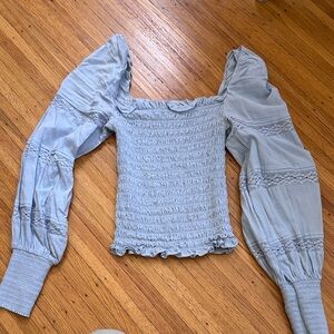 Reformation light blue top